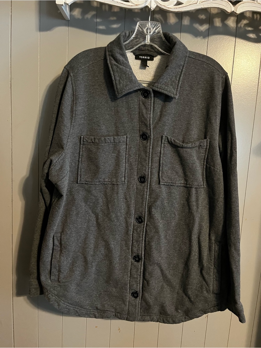 Torrid soft knit gray women’s shacket